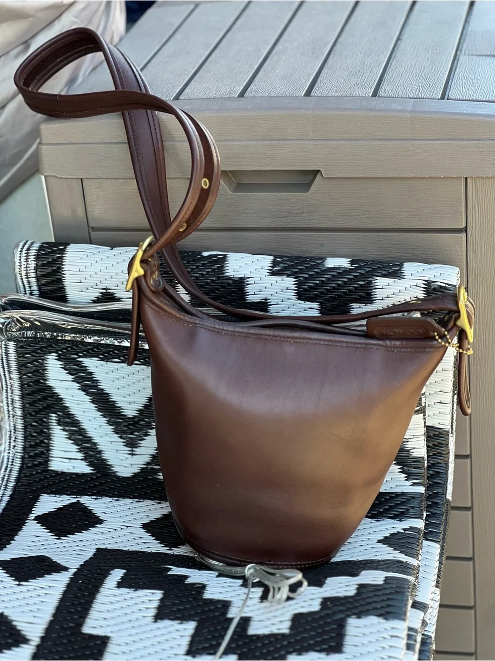 Coach Brown Leather Bucket Bag 1998